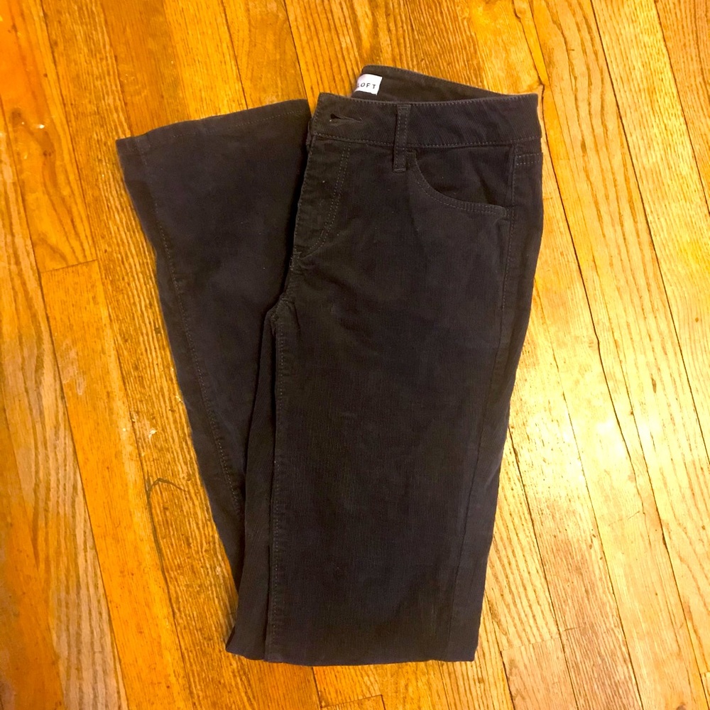 ANN TAYLOR LOFT gray corduroy size  26/2